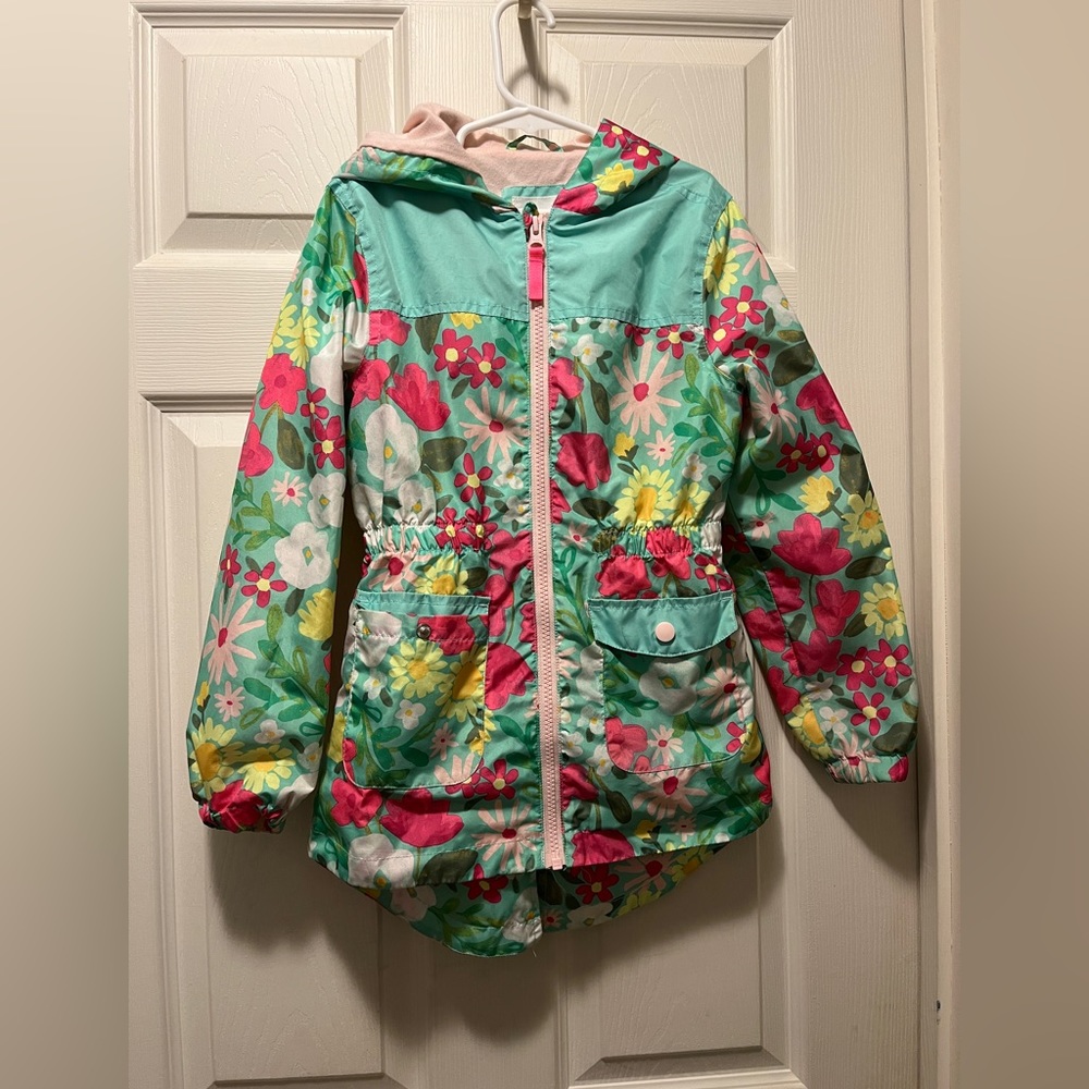 Cat and Jack floral spring jacket/ raincoat S